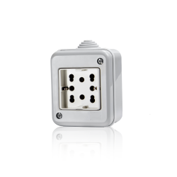 Side Box IP40 2 modules completed with Side socket